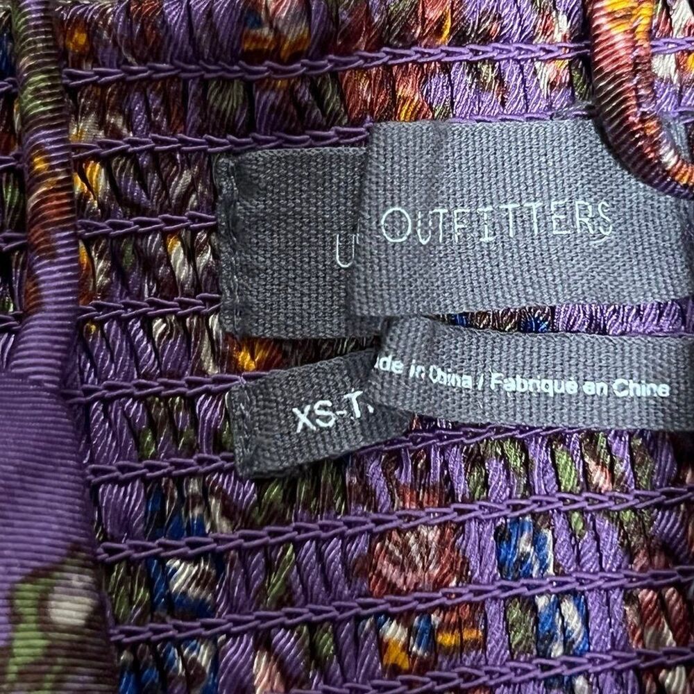 Urban Outfitters UO Petra Pink Floral Satin Sweetheart Mini Dress XS - Picture 6 of 6